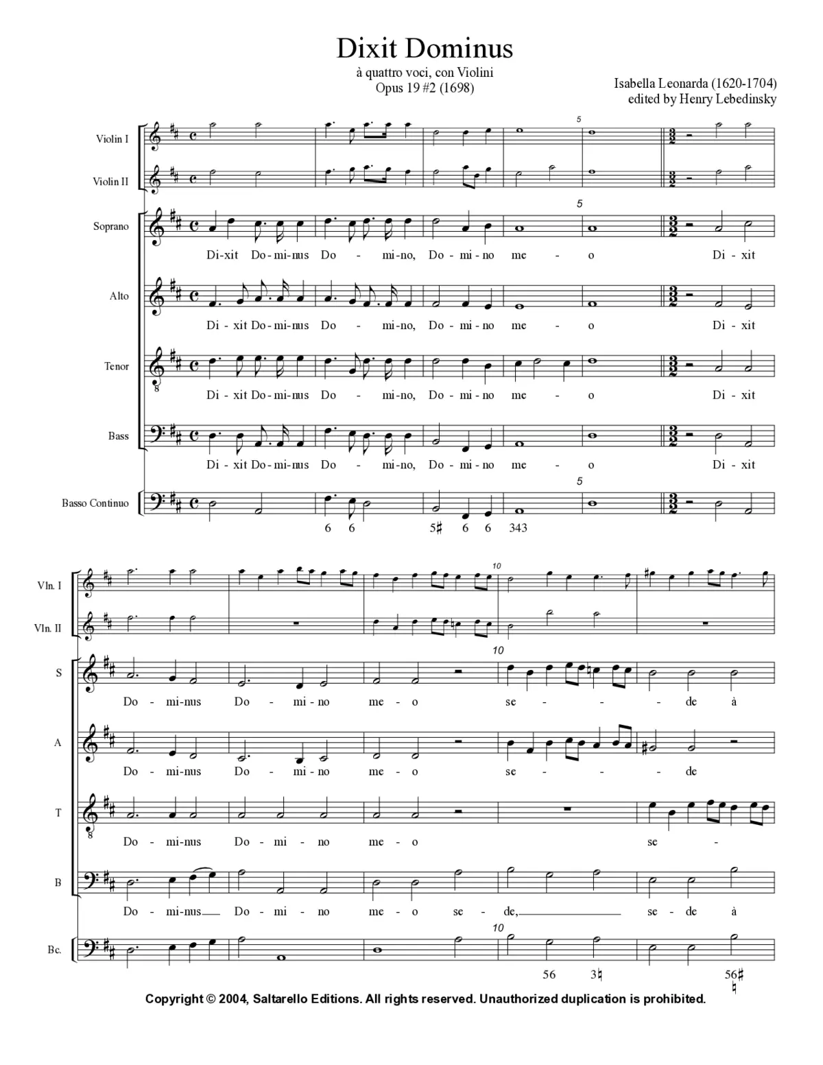 Dixit Dominus - Page 1