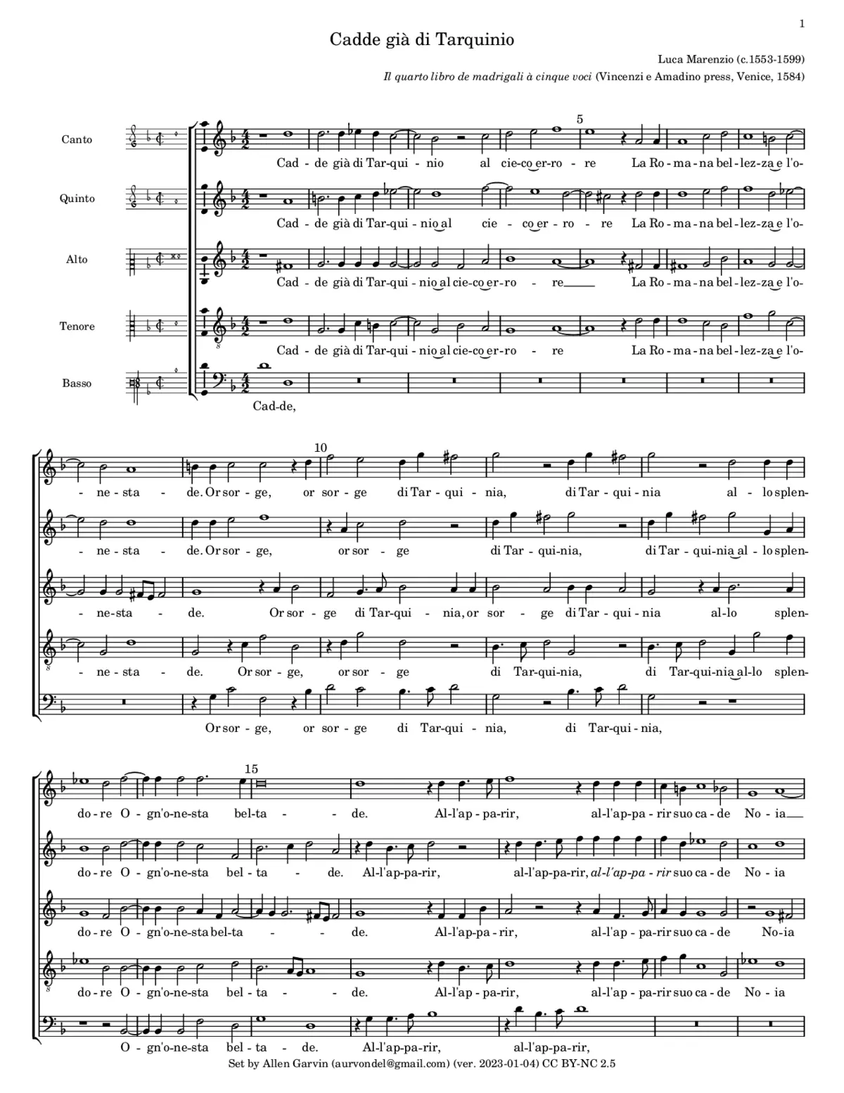 Cadde già di Tarquinio - Page 1