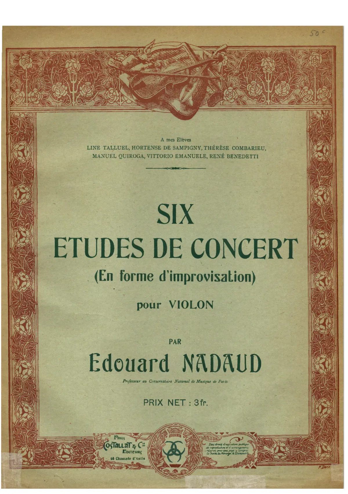 Douze études de concert (en forme d'improvisation) - Page 1