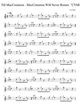 Cha Till MacCruimein - MacCrimmon Will Never Return CYMRU