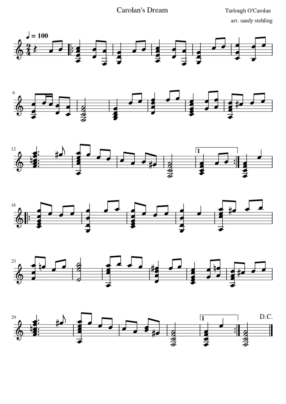 Carolan's Dream - Page 1