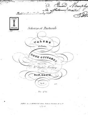 Scherzo et Pastorale, Valses Brillantes pour 2 Guitares, Op.10