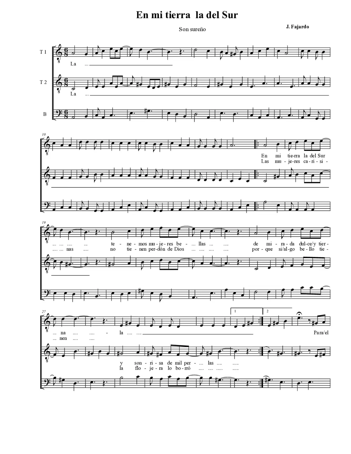 En mi tierra la del Sur - Page 1
