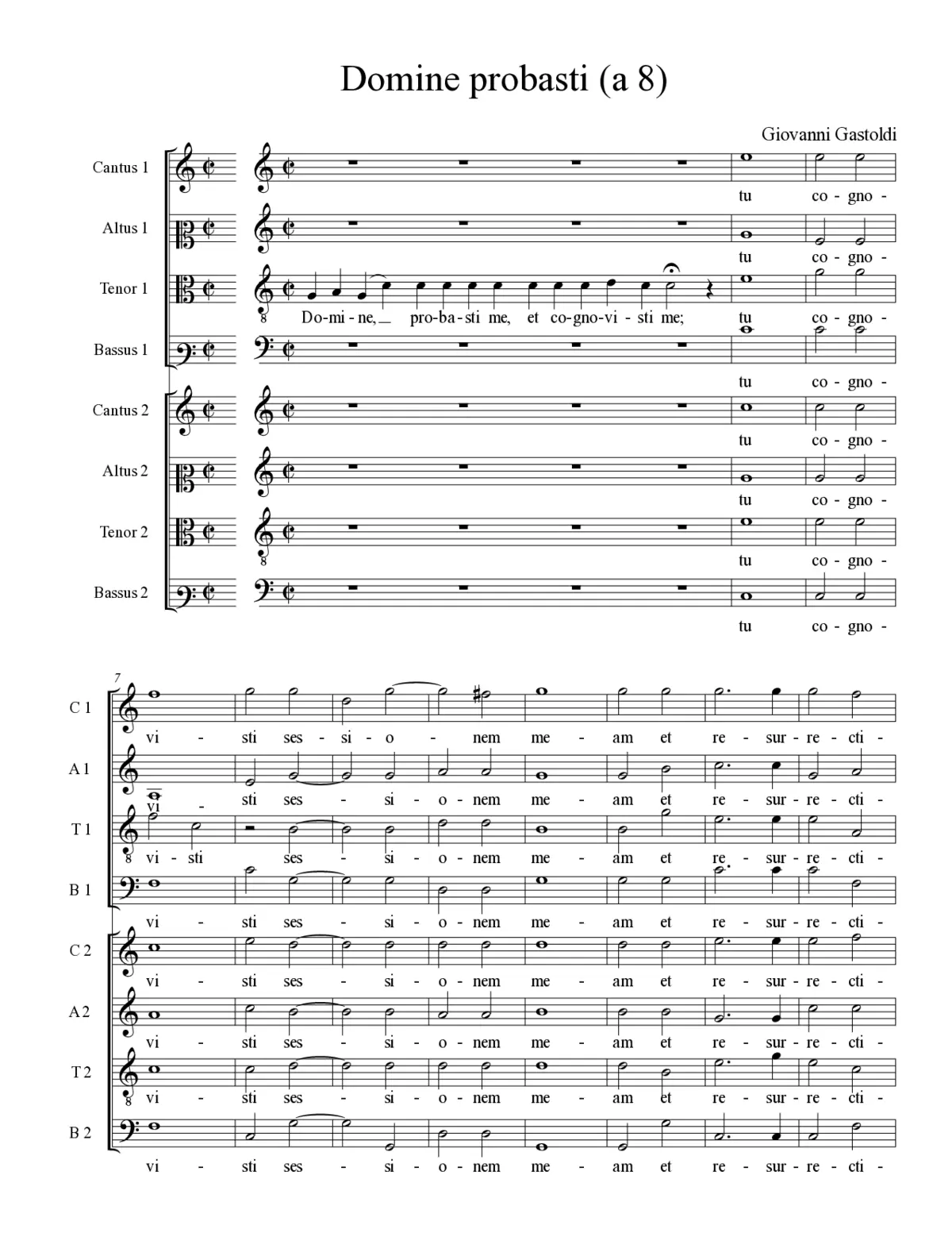 Domine probasti (a 8) - Page 1