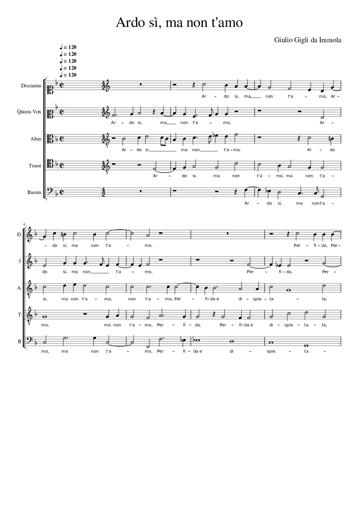 Ardo sì ma non t'amo - Page 1