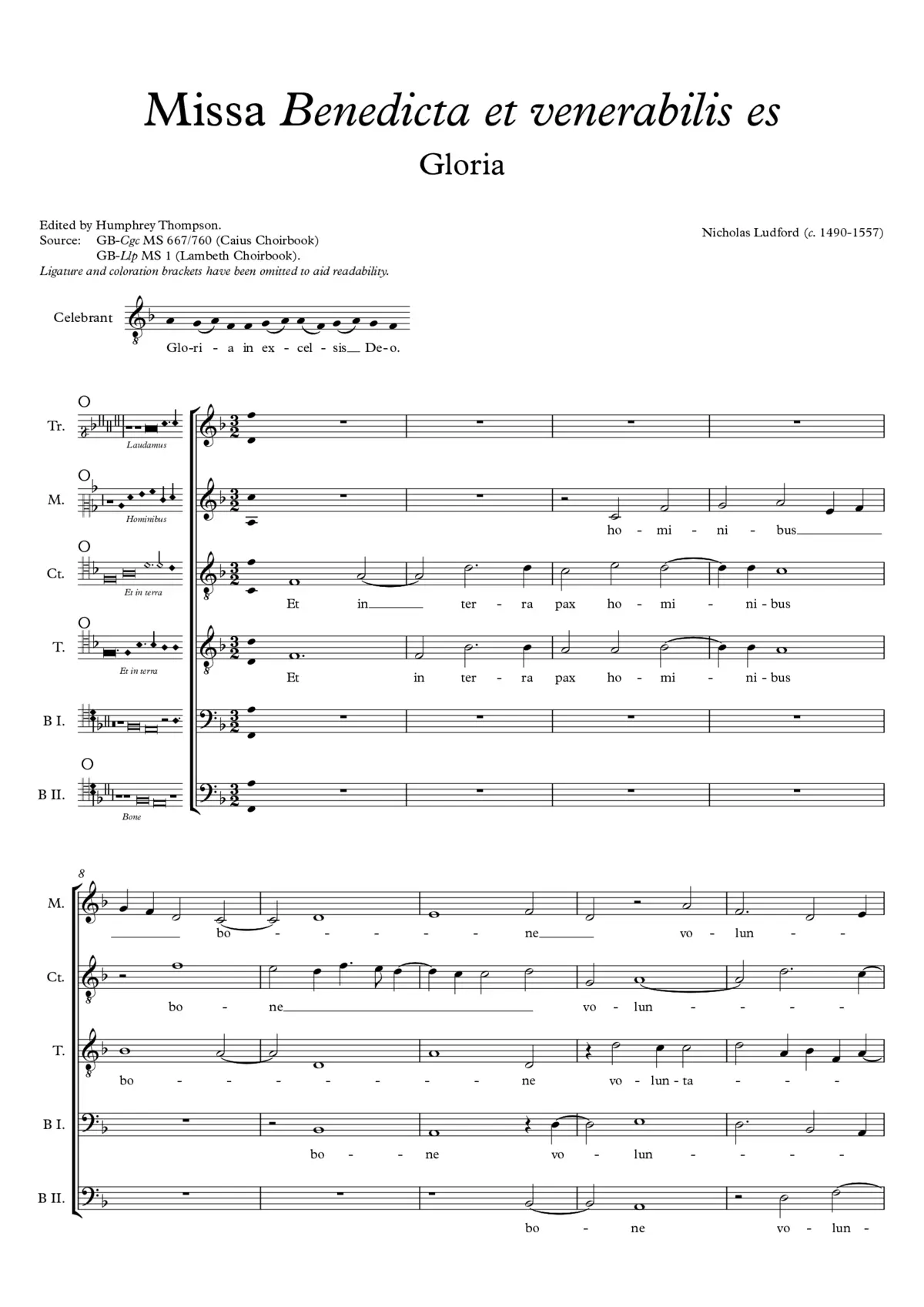 Missa Benedicta et venerabilis es - Page 1