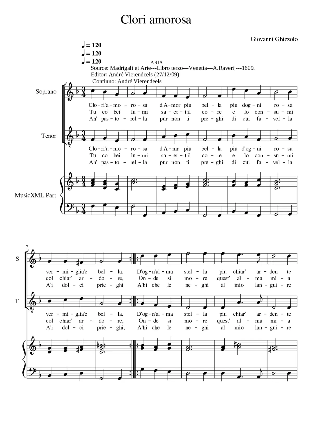 Clori amorosa - Page 1