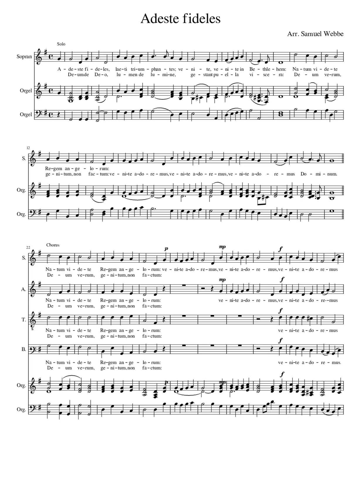 adeste fideles - Page 1