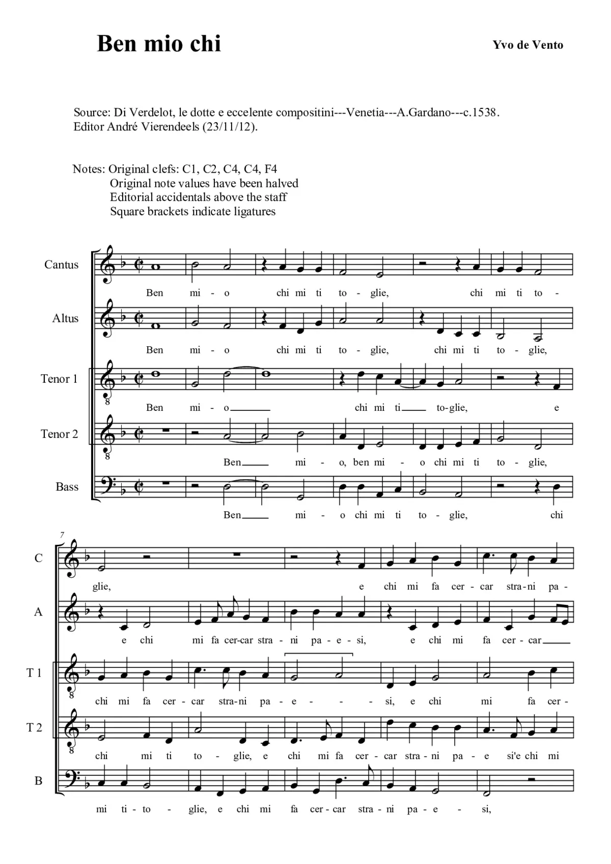 Ben mio chi - Page 1