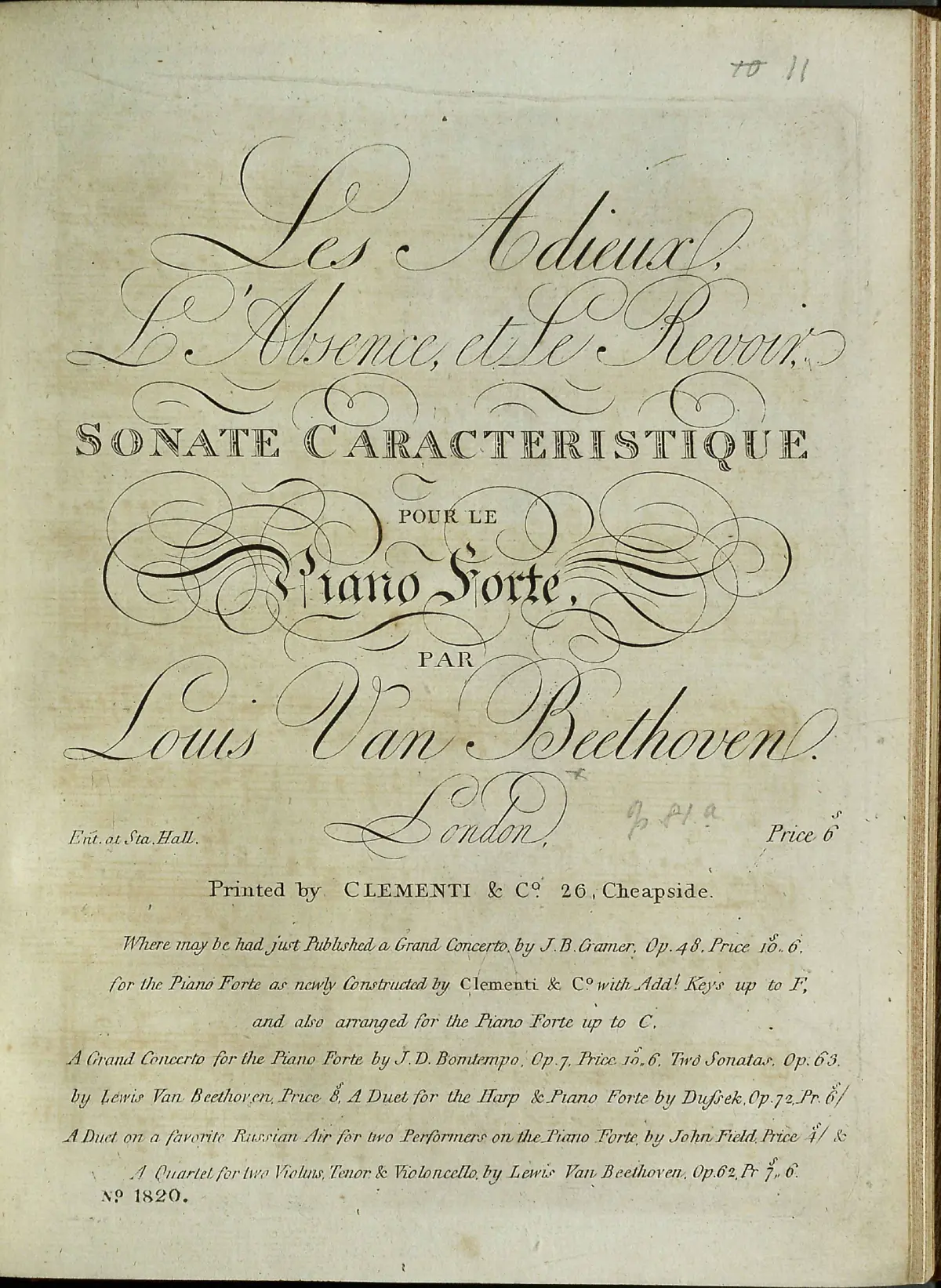 Piano Sonata No.26 - Page 1