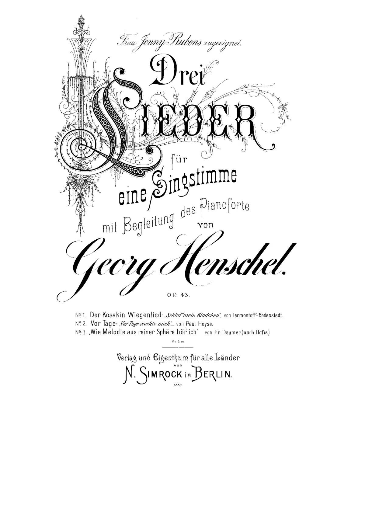 3 Lieder - Page 1