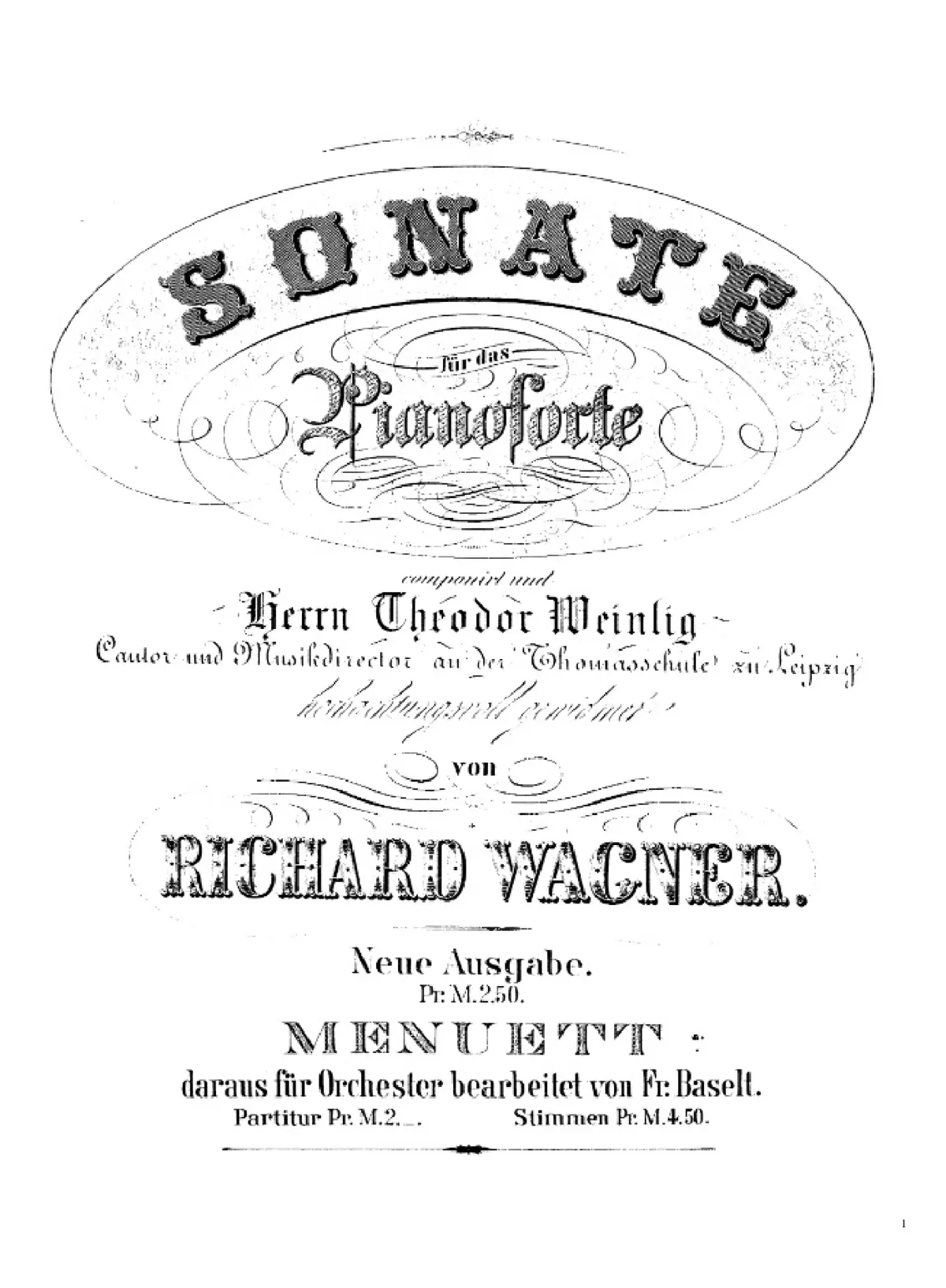 Piano Sonata in B-flat major WWV 21 - Page 1