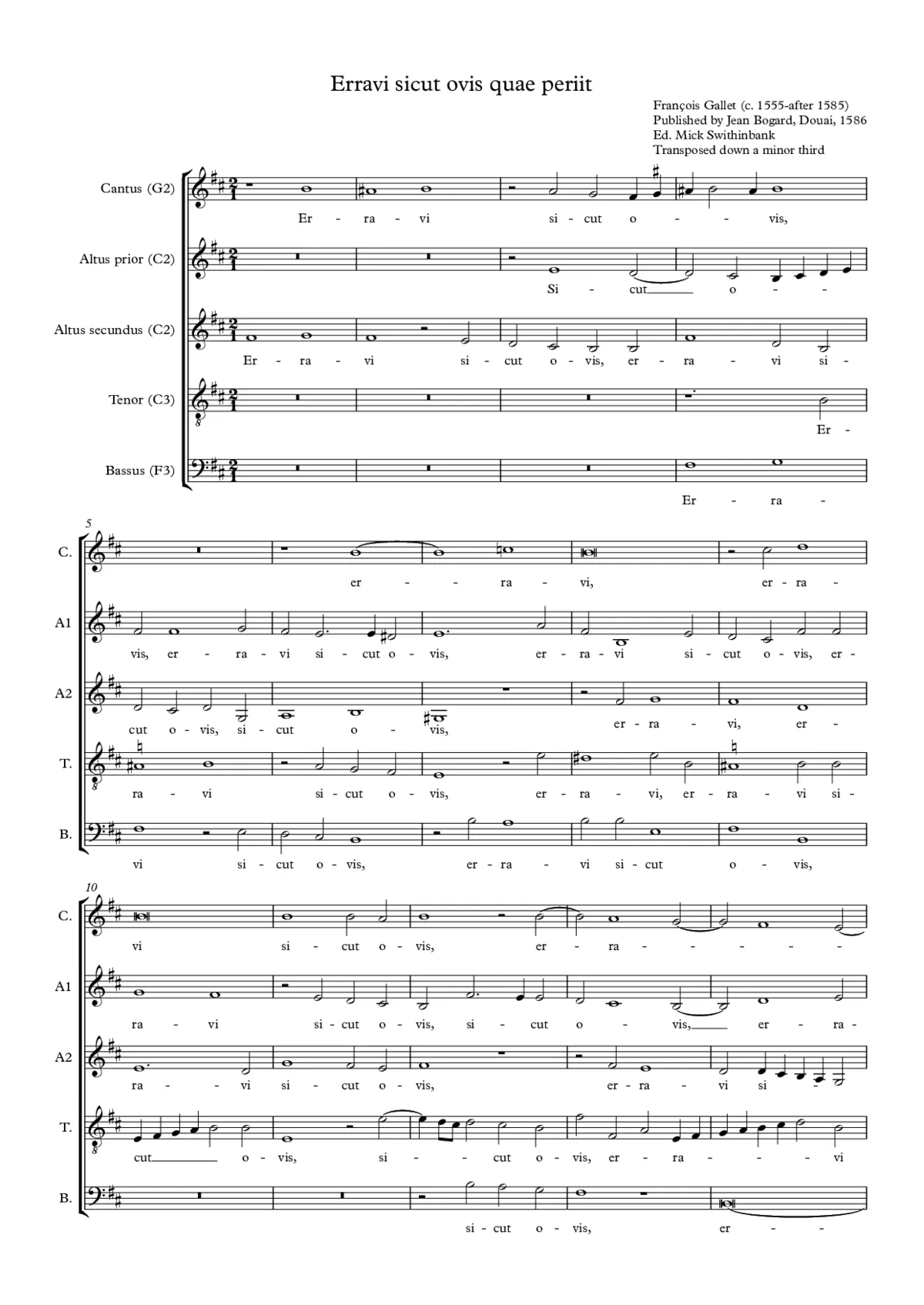 Erravi sicut ovis - Page 1