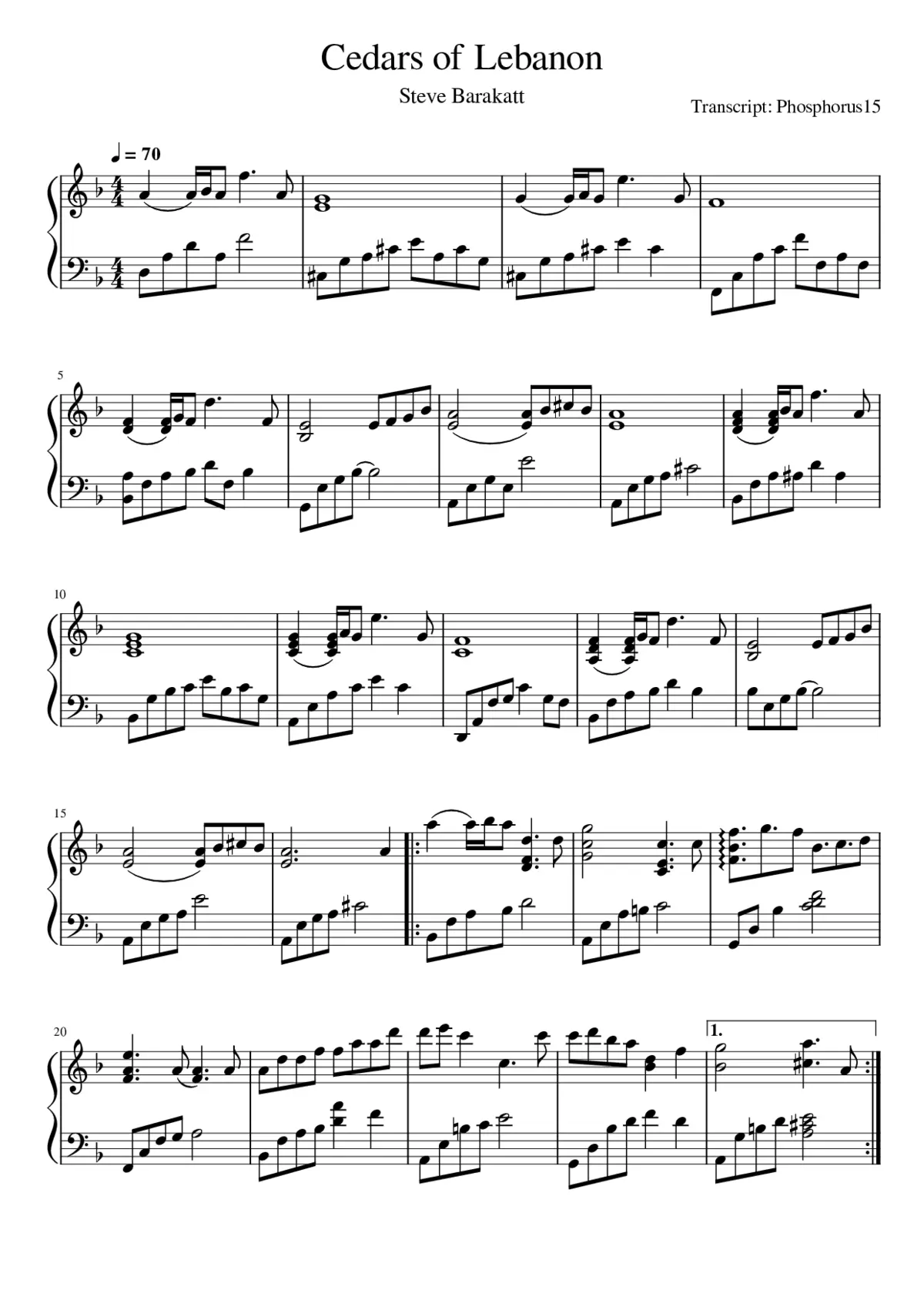 Cedars of Lebanon - Page 1