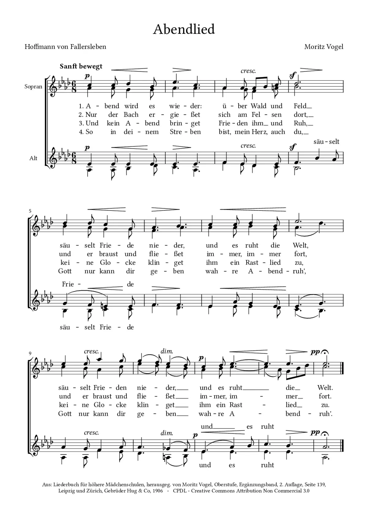 Abendlied - Page 1
