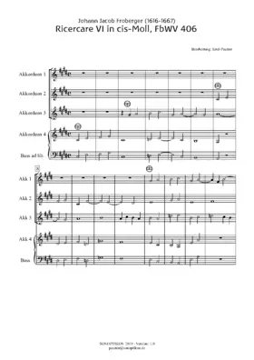 Ricercar VI in cis-Moll