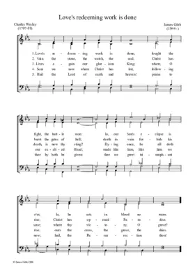 Love's redeeming work is done