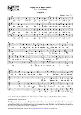 Magnificat and Nunc dimittis