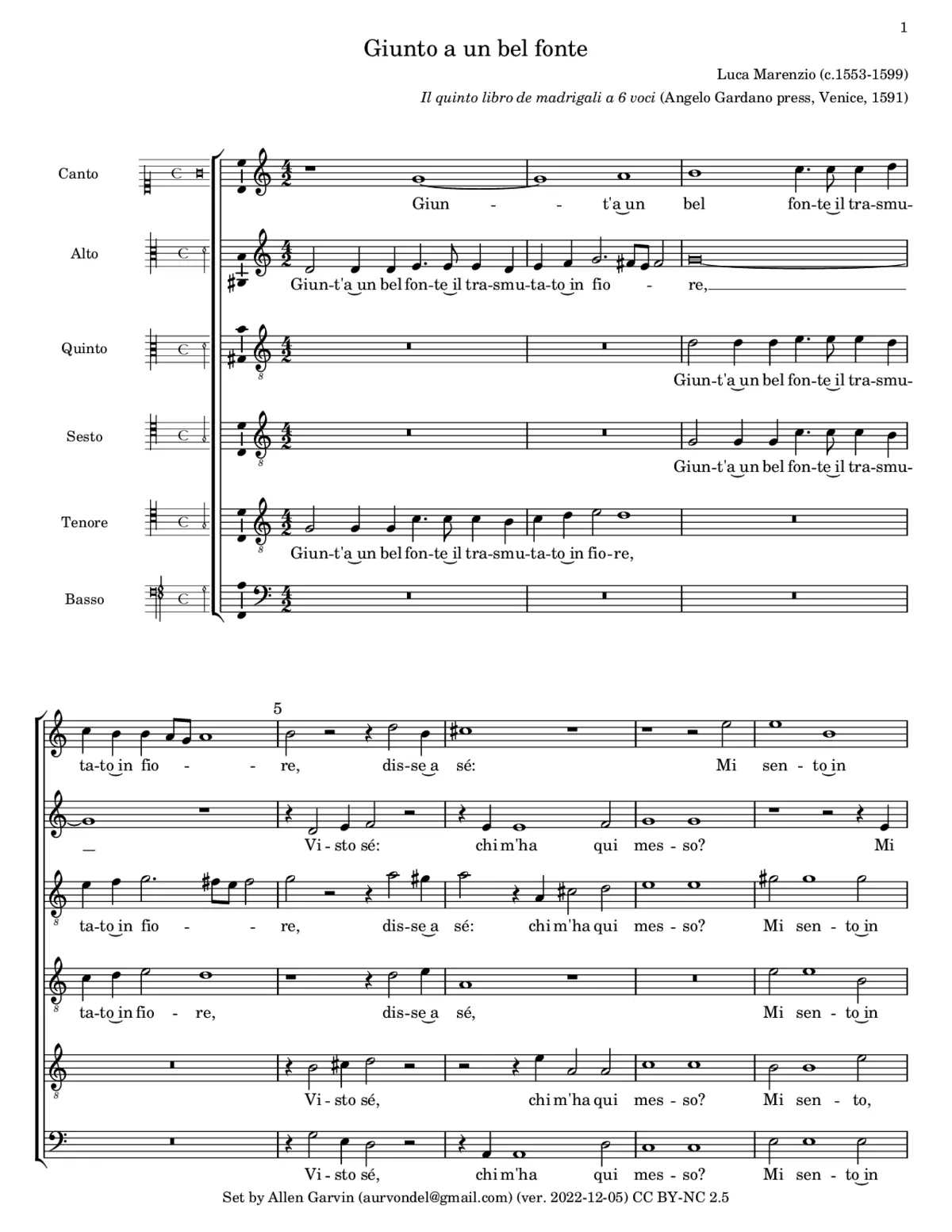 Giunt' à un bel fonte - Page 1