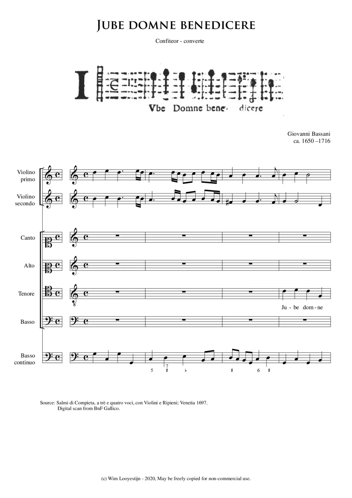 Jube domne benedicere - Page 1