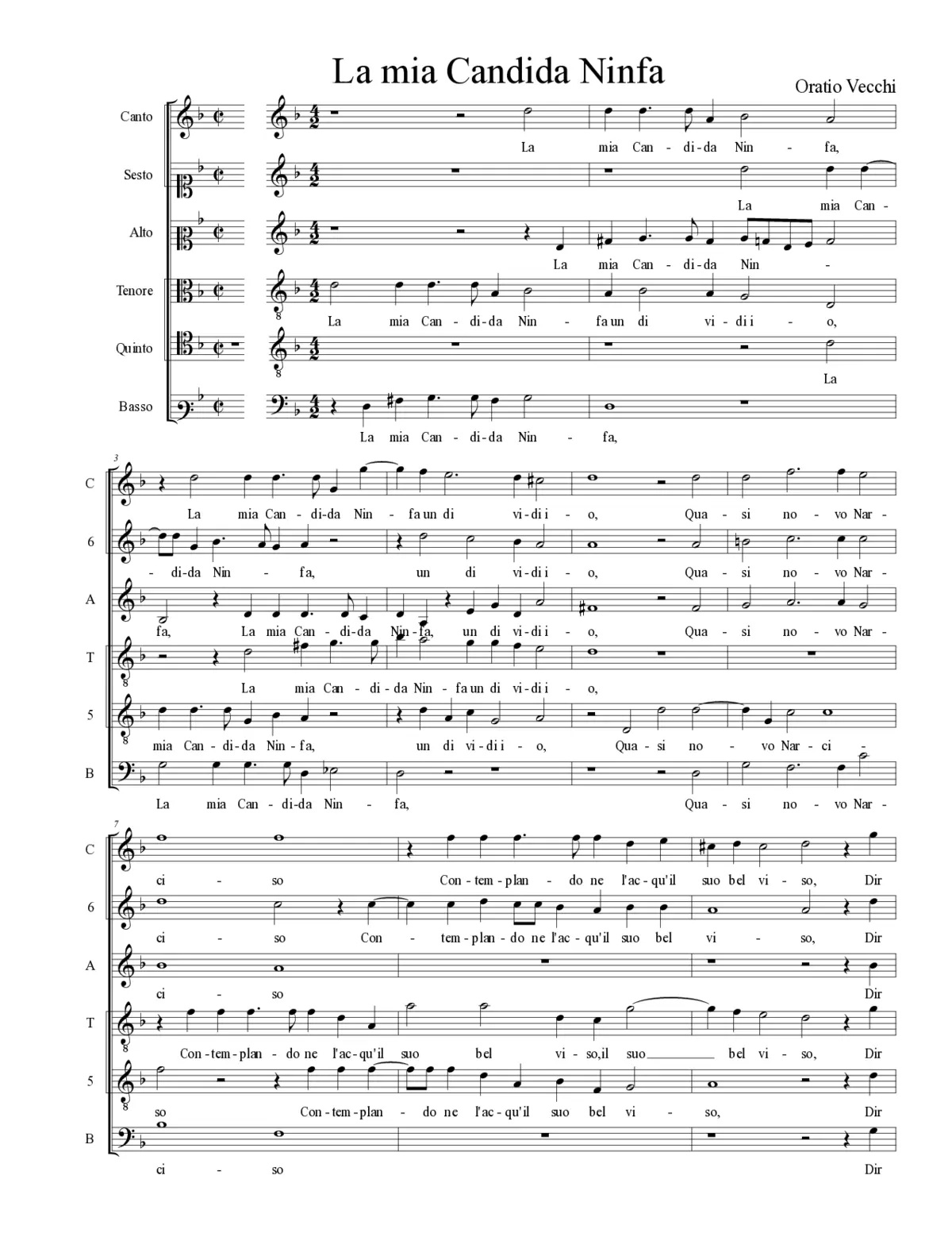 La mia Candida Ninfa - Page 1