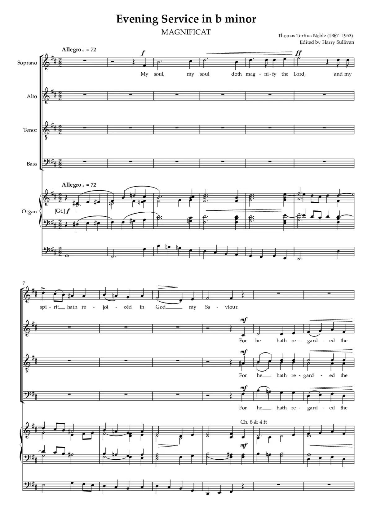Evening Canticles in b minor - Page 1