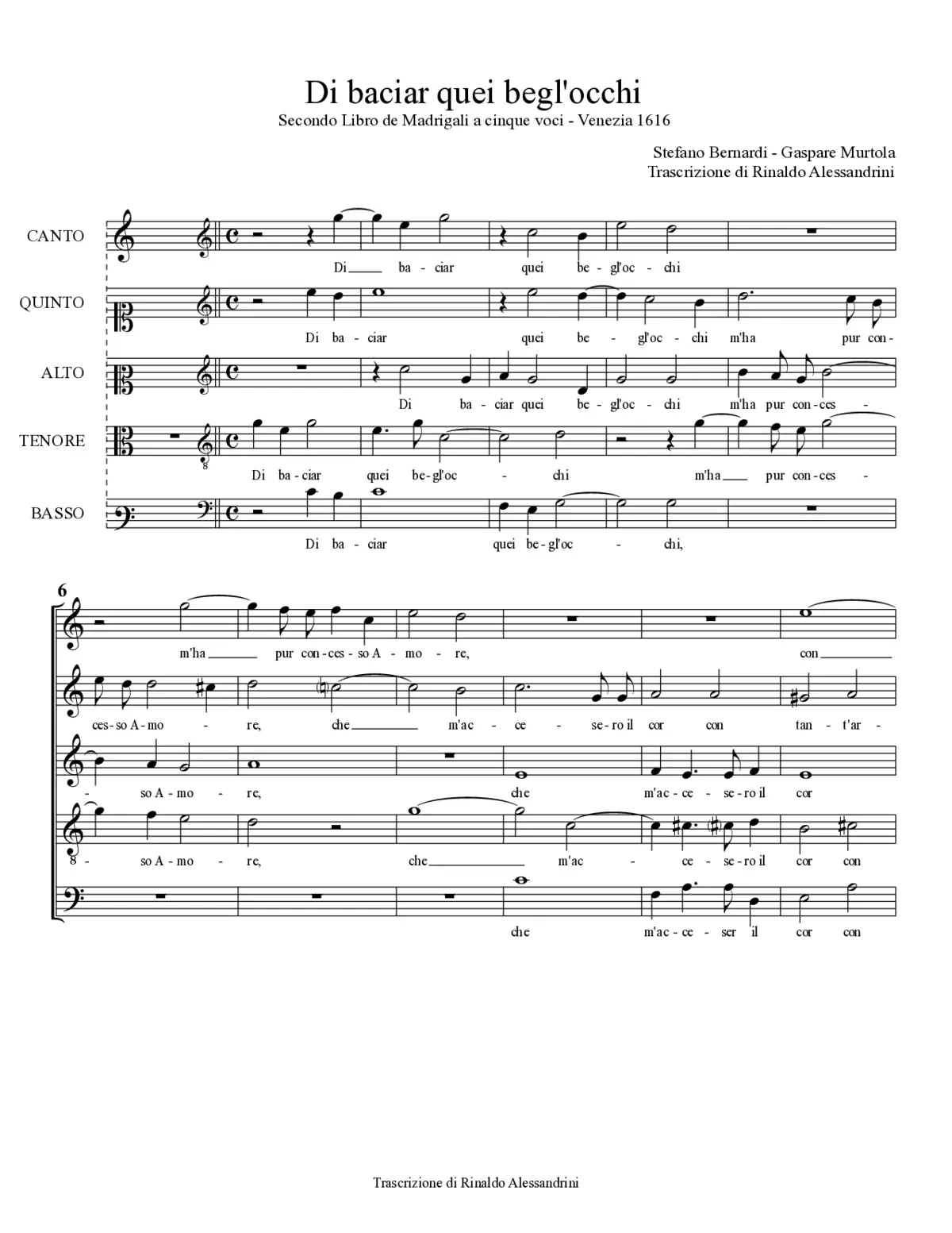 Di baciar quei begl'occhi - Page 1