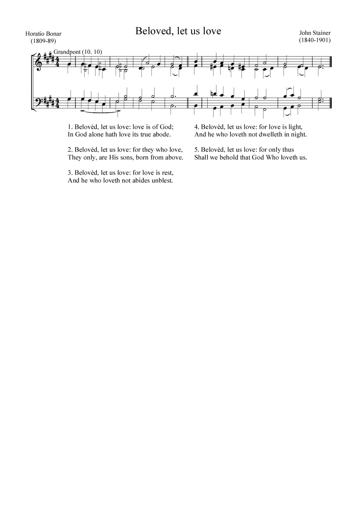 Beloved, let us love - Page 1