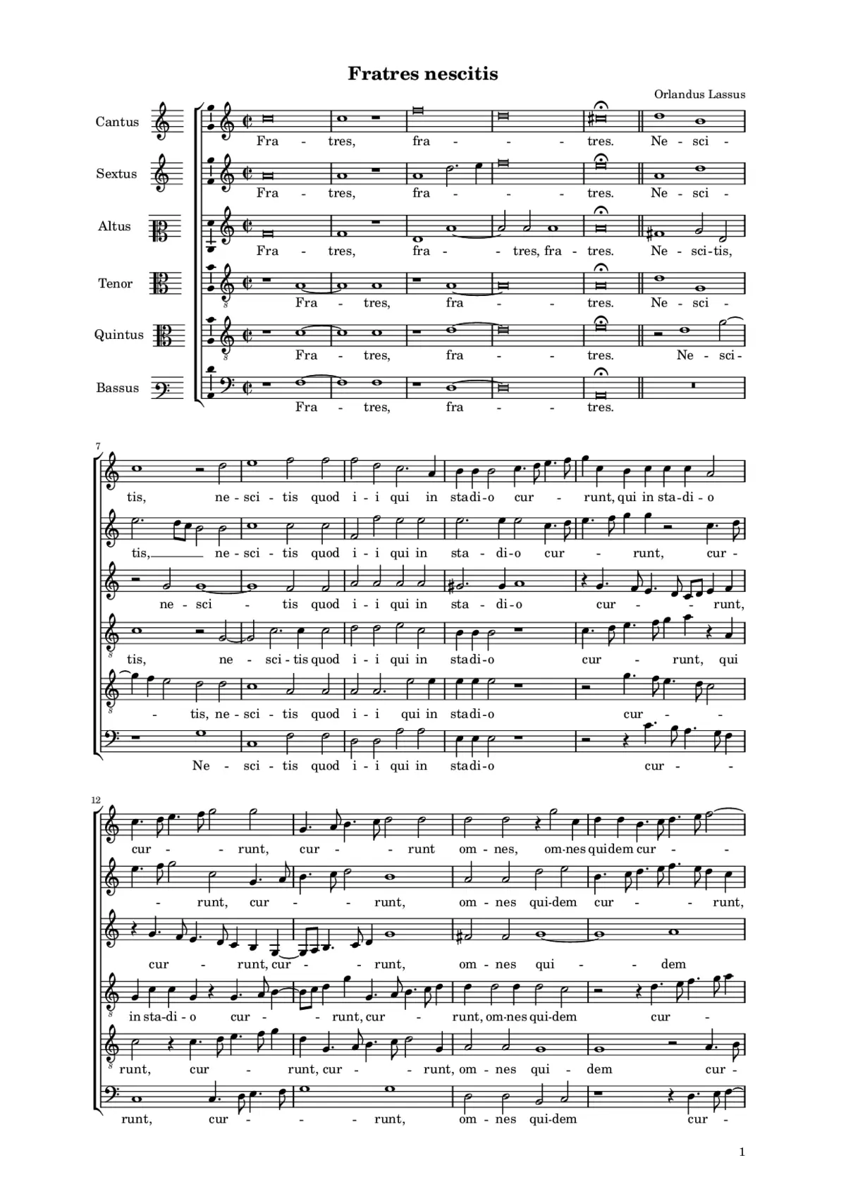 Fratres nescitis - Page 1