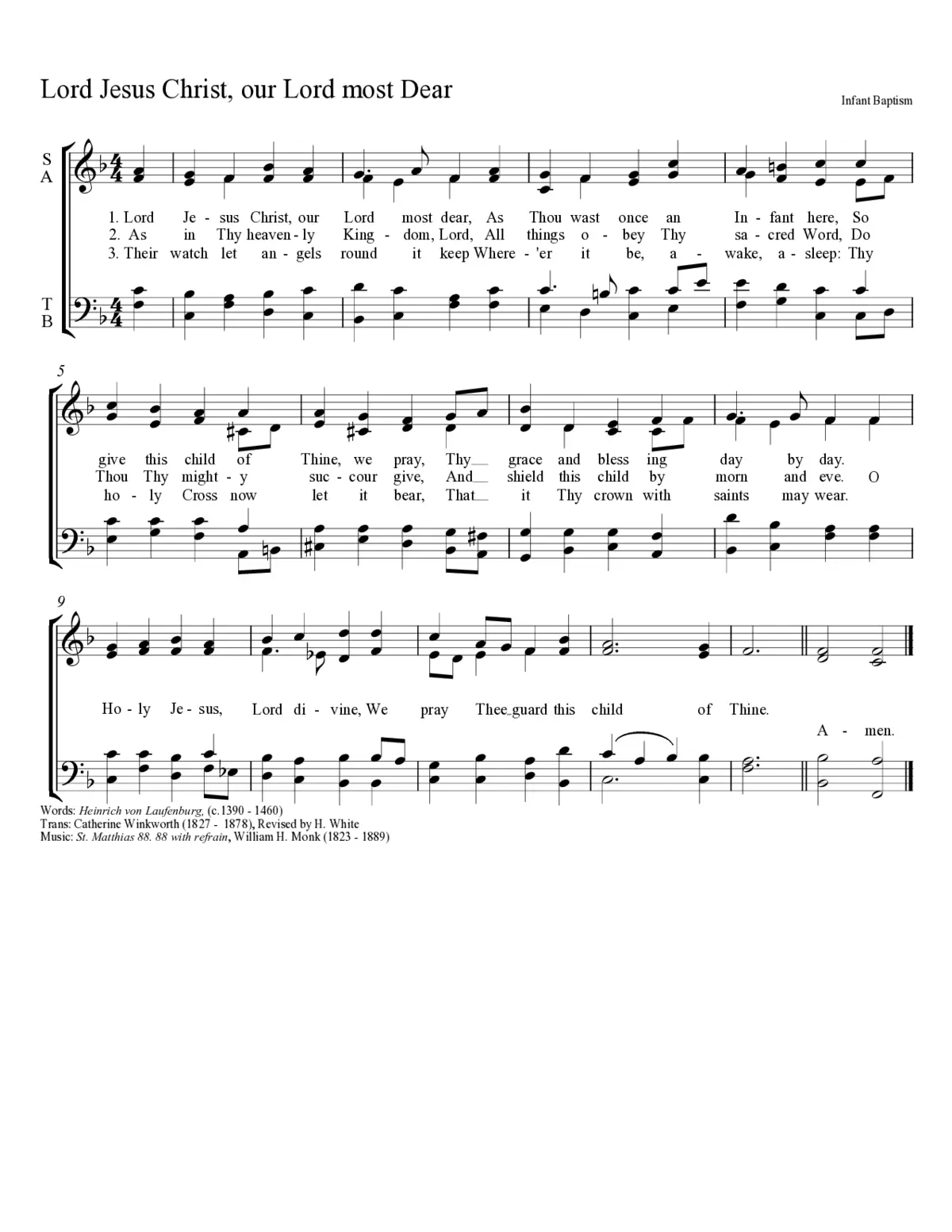 Lord Jesus Christ, our Lord most dear - Page 1
