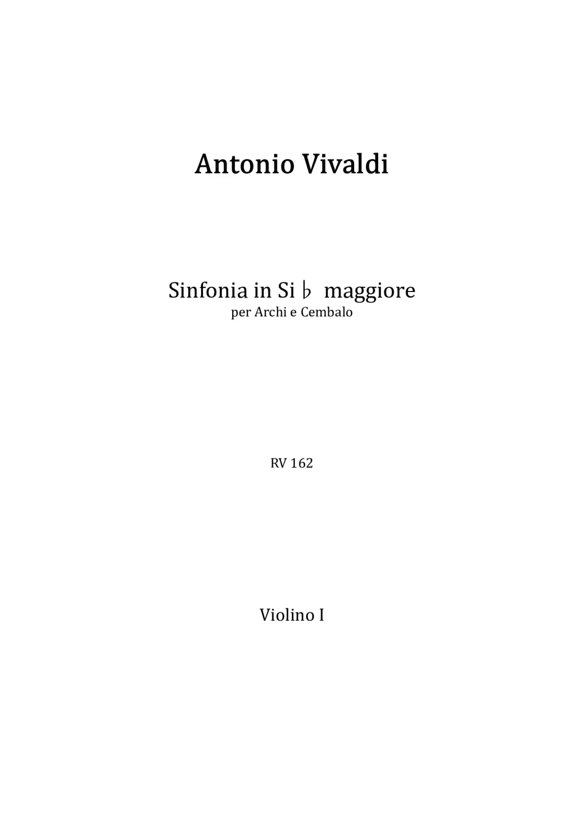Sinfonia in B-flat major - Page 1