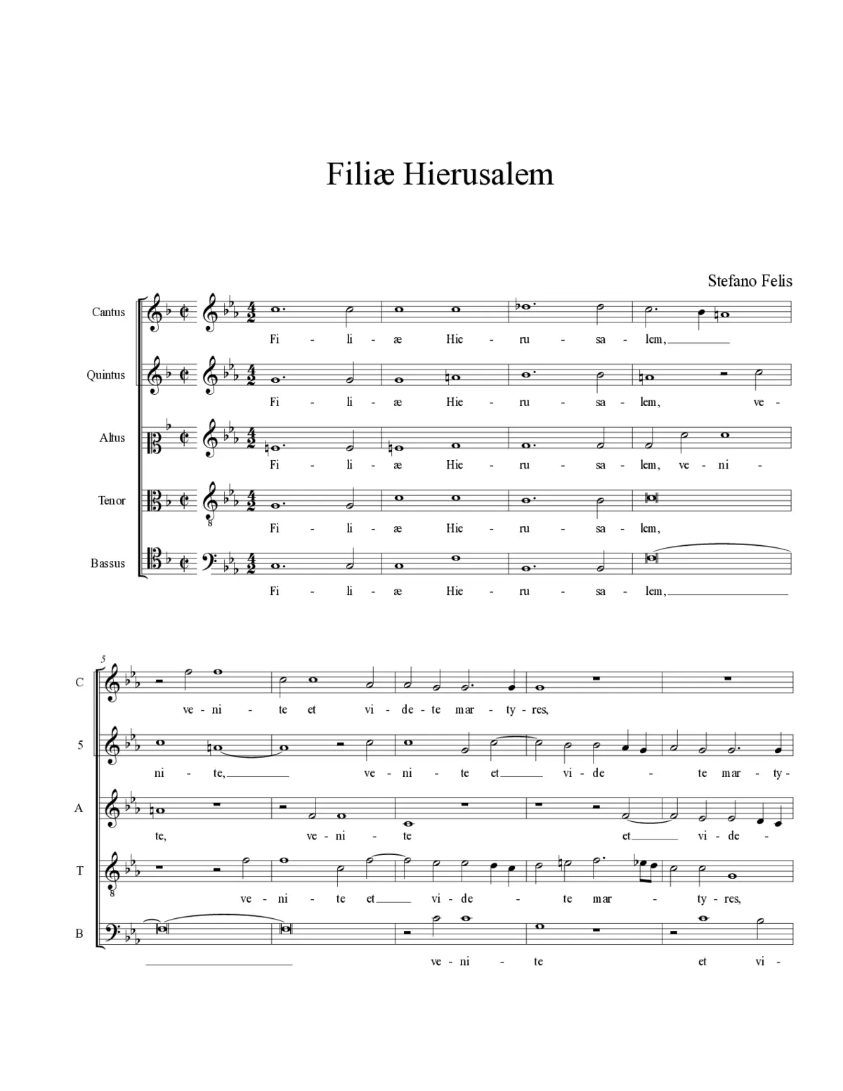 Filiæ Hierusalem - Page 1