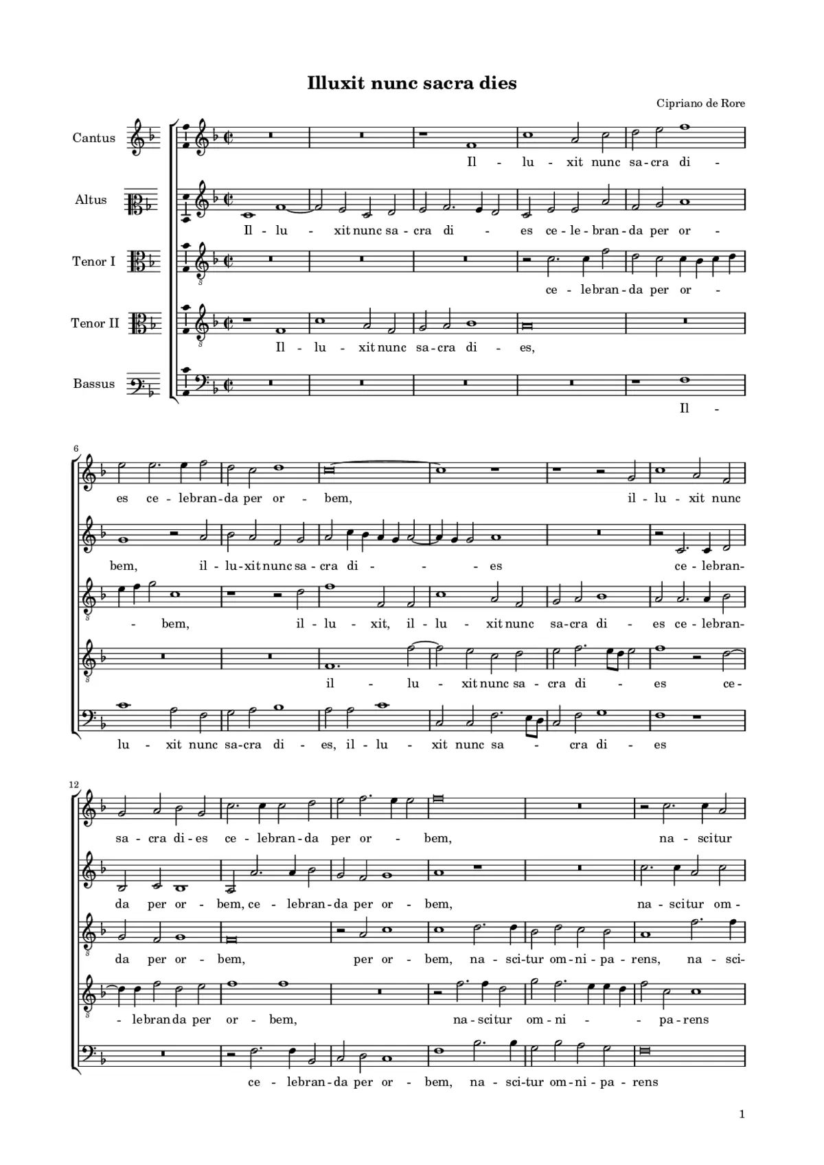 Illuxit nunc sacra dies - Page 1