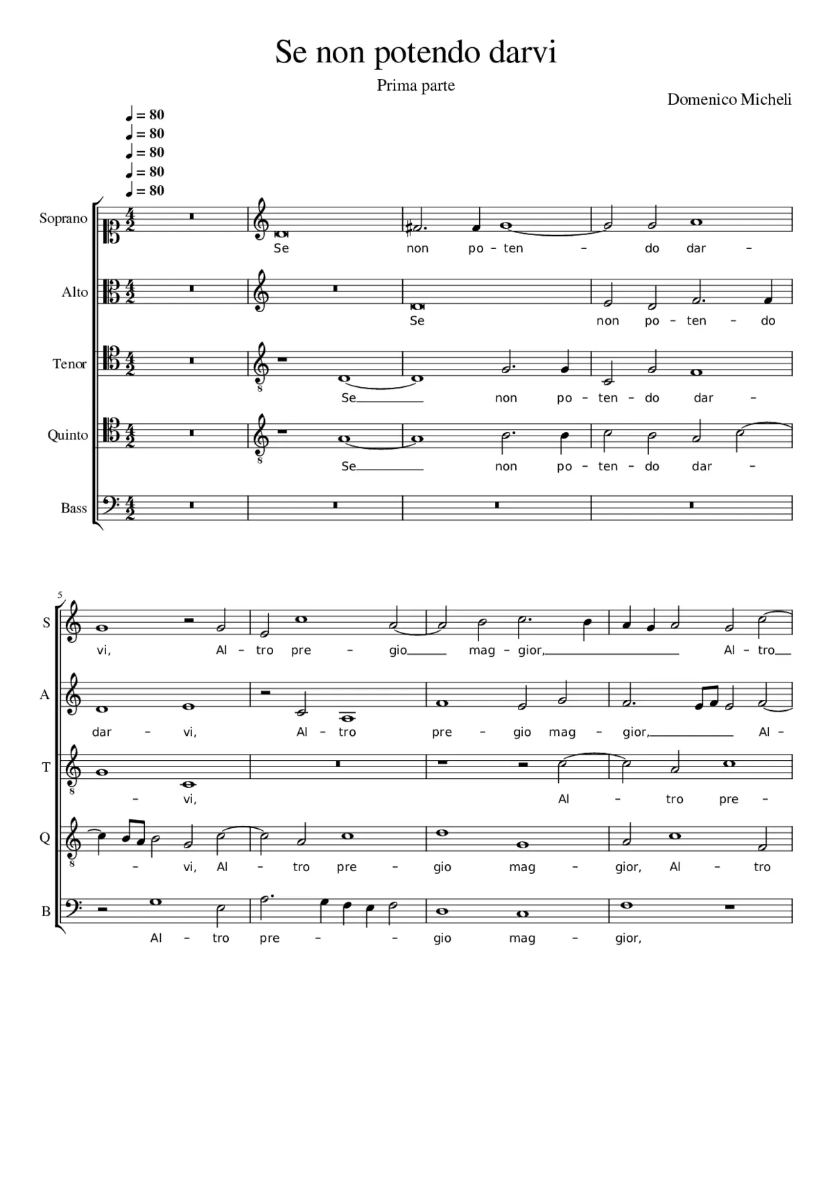 Se non potendo darvi - Page 1