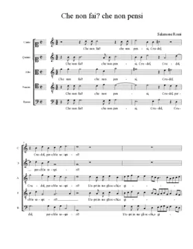 Che non fai? che non pensi