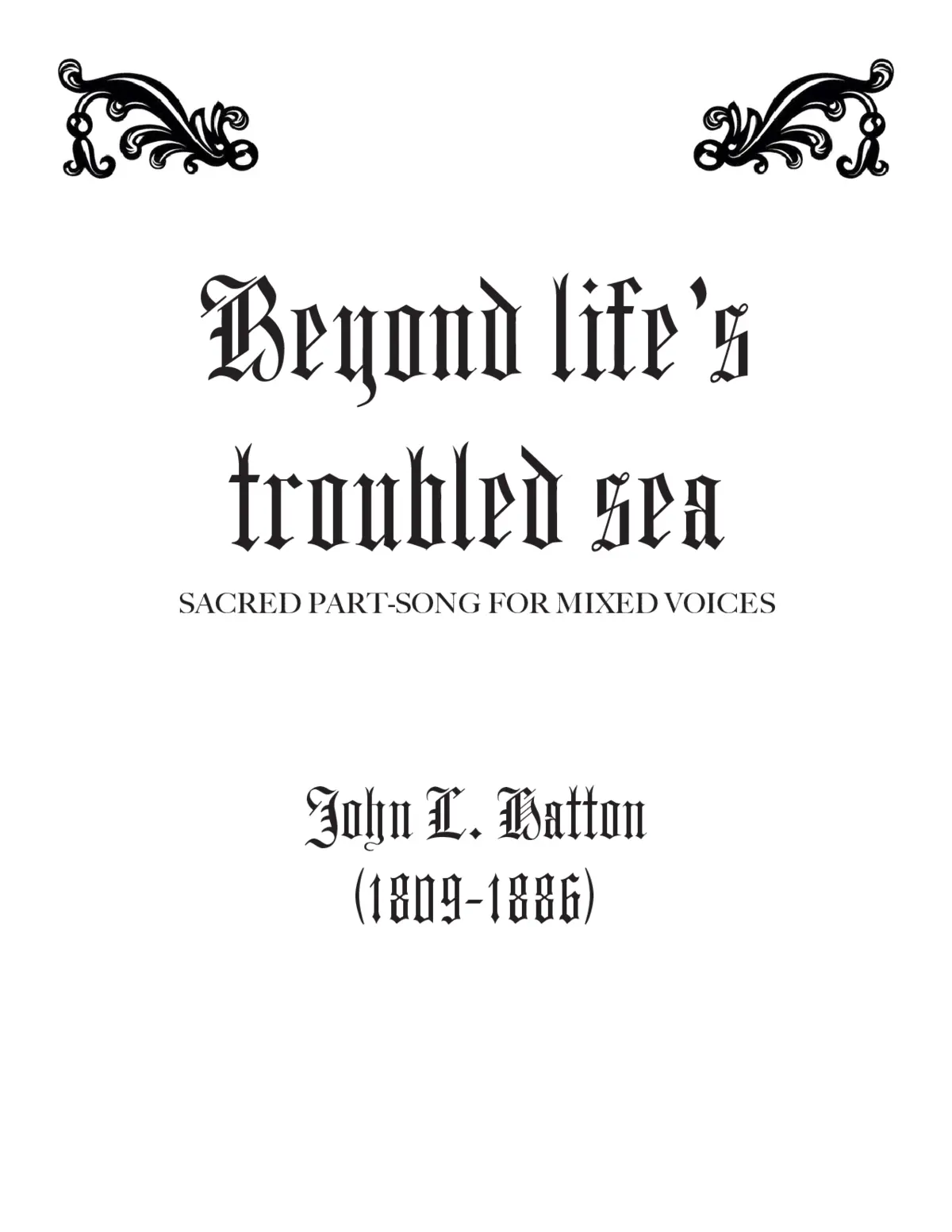 Beyond life’s troubled sea - Page 1