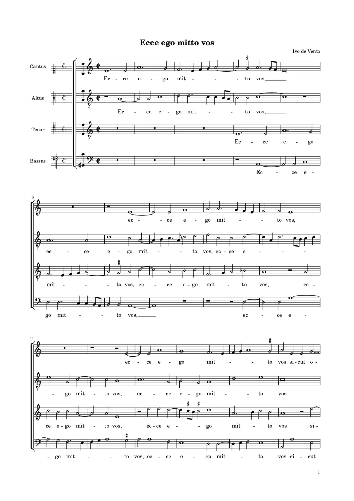 Ecce ego mitto vos - Page 1