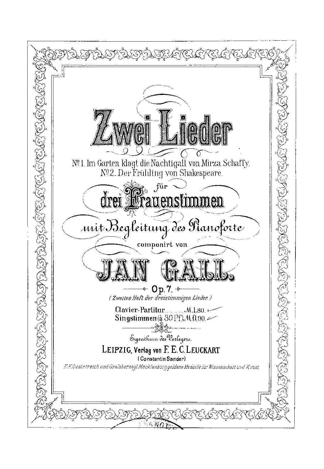 Zwei Lieder - Page 1