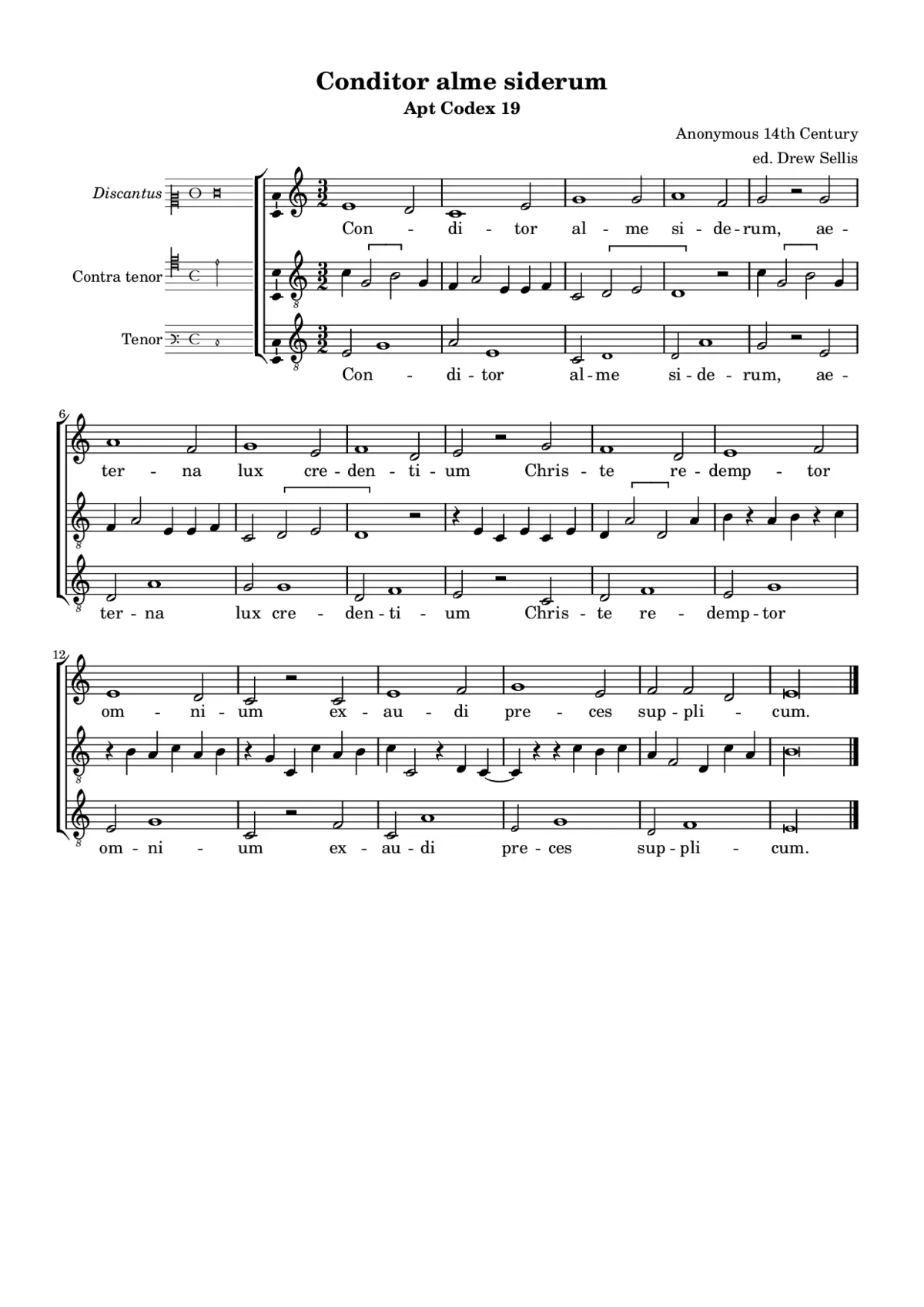 Conditor alme siderum, Apt 19 - Page 1