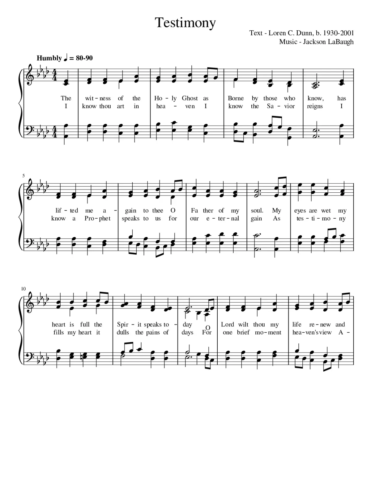 Testimony - Page 1