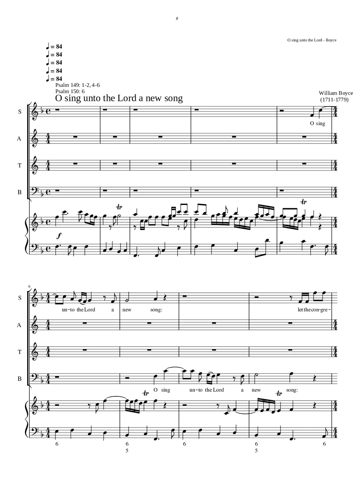 O sing unto the Lord a new song - Page 1