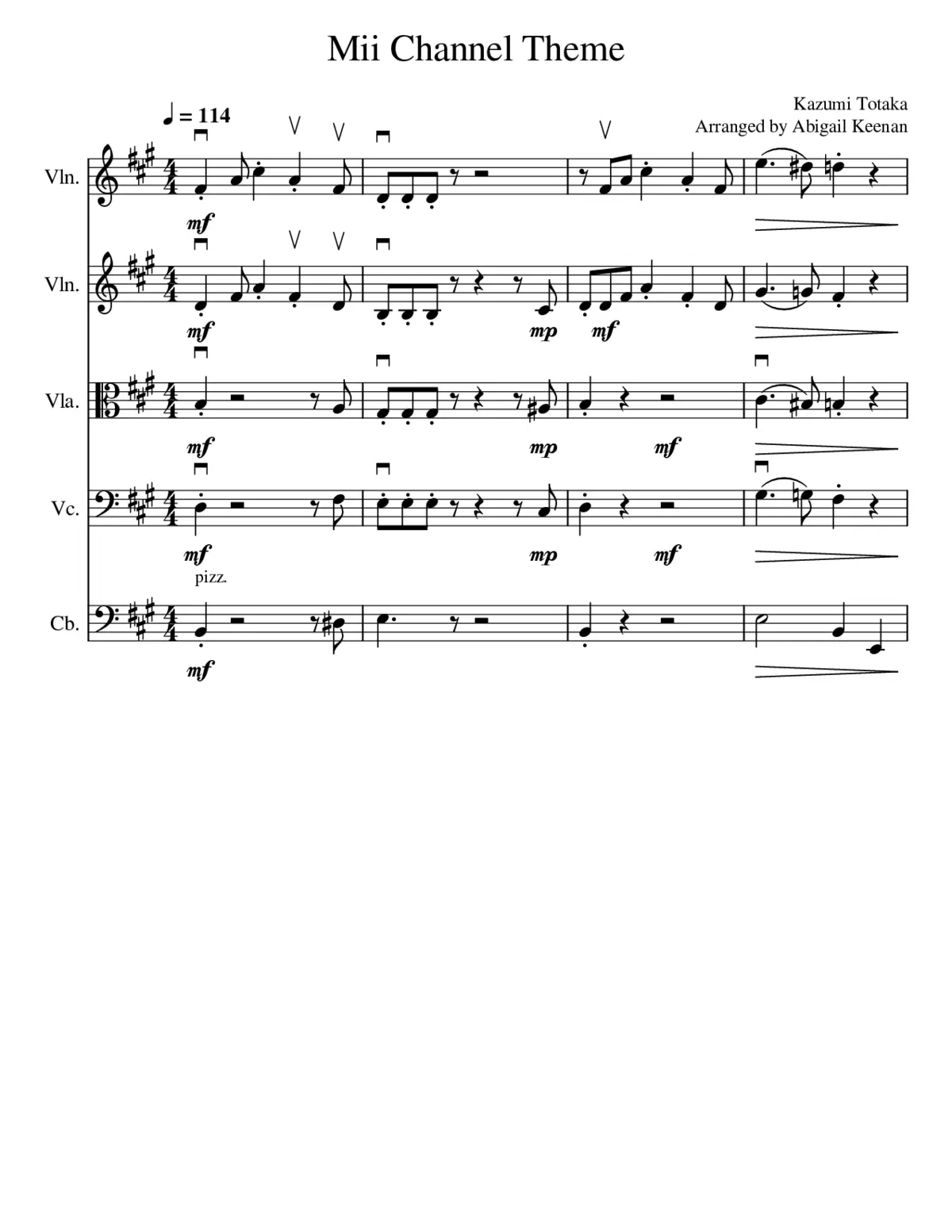 nintendo wii - mii channel theme - Page 1