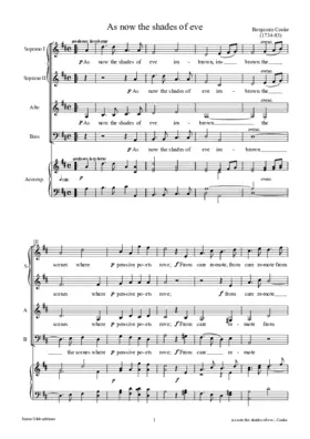 As now the shades of eve