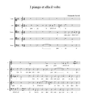 I piango et ella il volto