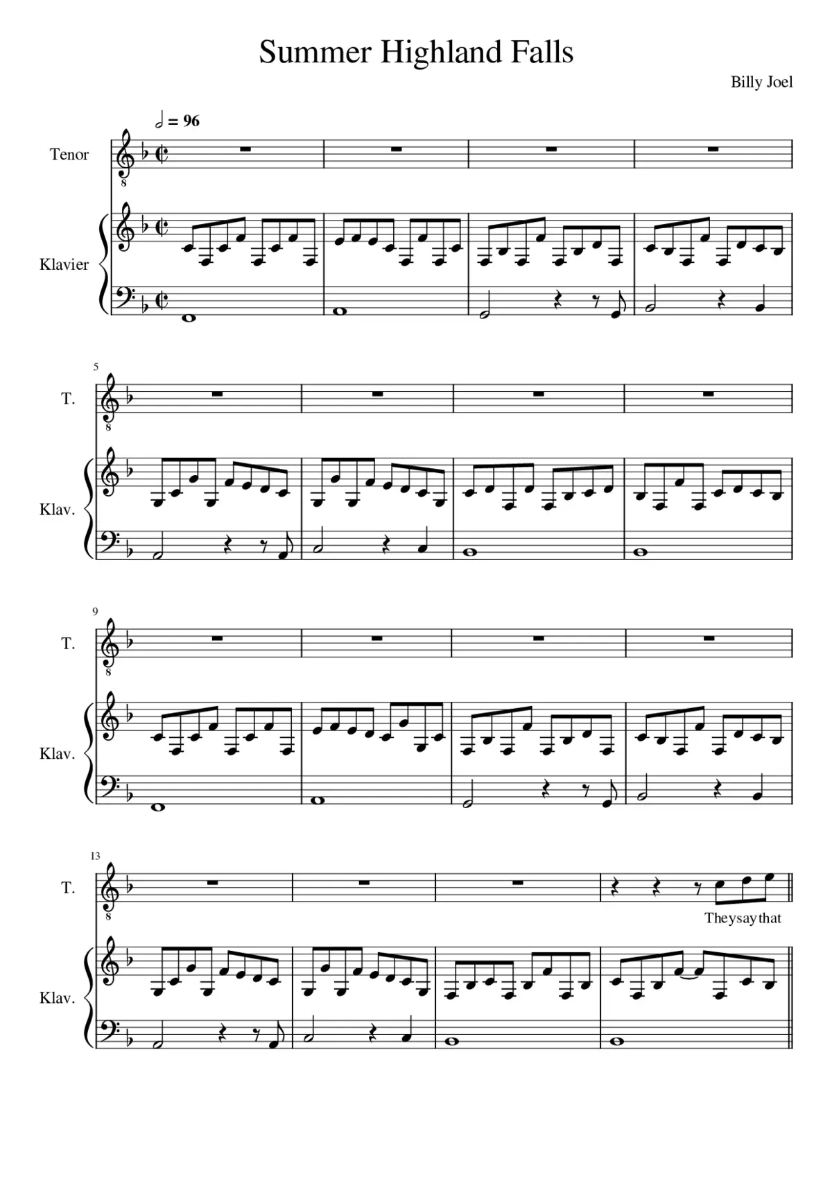 Summer Highland Falls - Page 1