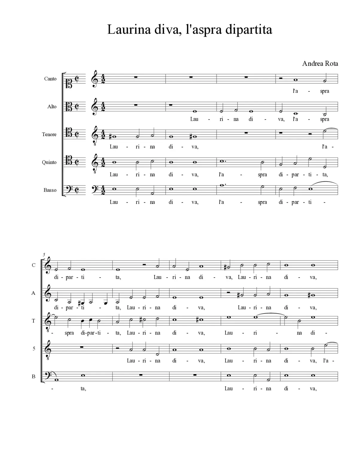 Laurina diva, l'aspra dipartita - Page 1