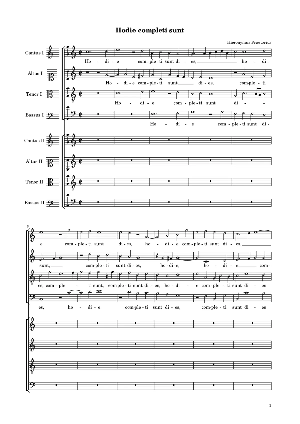 Hodie completi sunt - Page 1