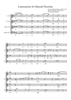 Lamentations for Maundy Thursday