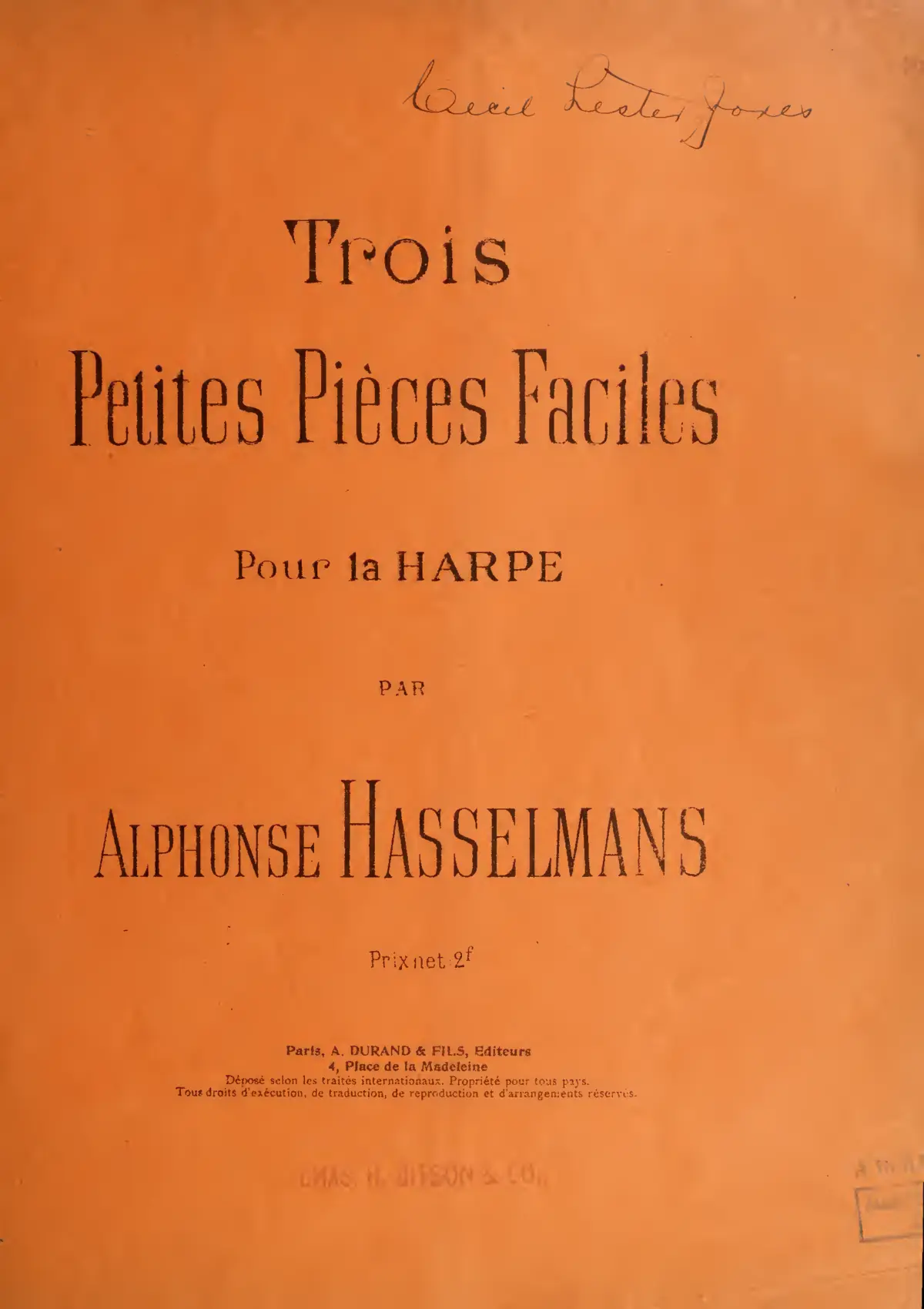 3 Petites pièces faciles pour la harpe - Page 1