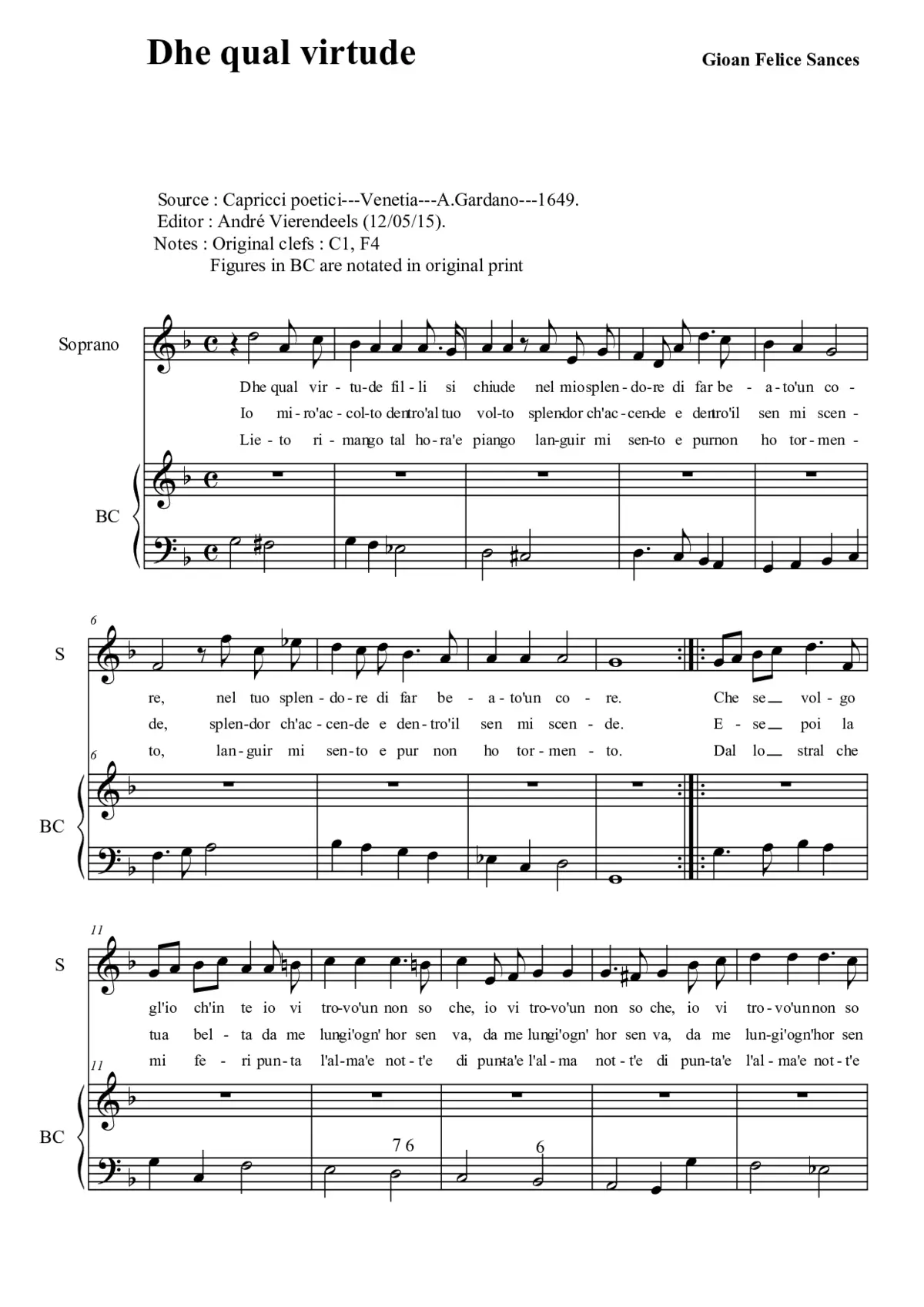 Dhe qual virtude - Page 1